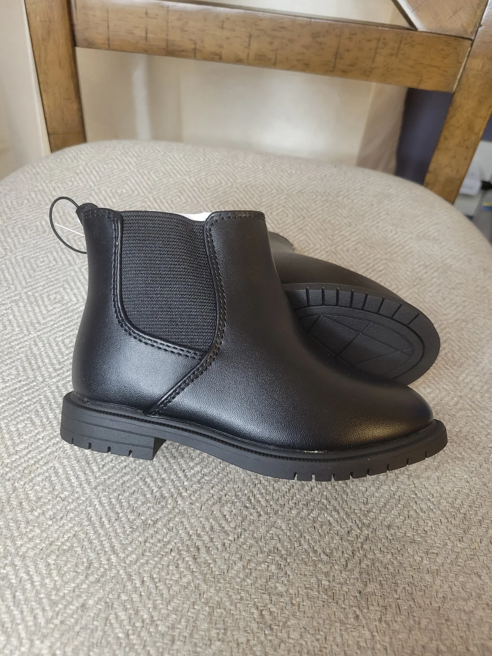Cat & Jack Toddler Girl Black Chelsea Boots - Classic Slip-On Design